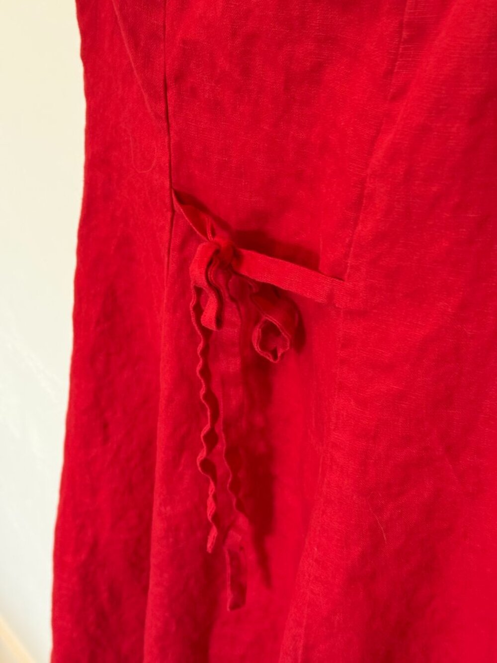 Reformation Louisa Linen Dress Red - Size 6 - Picture 5 of 6